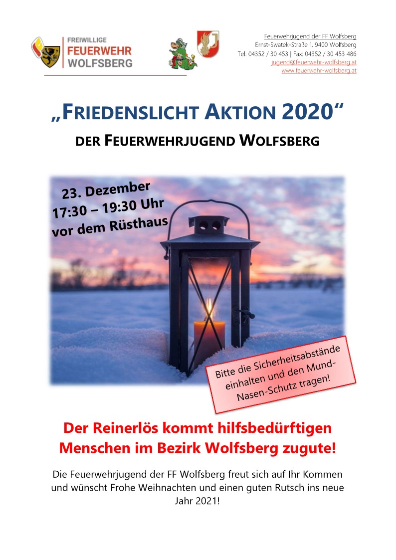 Einladung Friedenslicht 2020